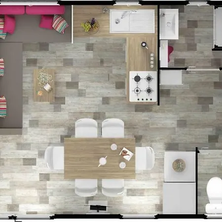 Le Ti Buch Mobilhome En 4 Etoiles Avec Terrasse Plancha Et Climatisation * La Teste-de-Buch